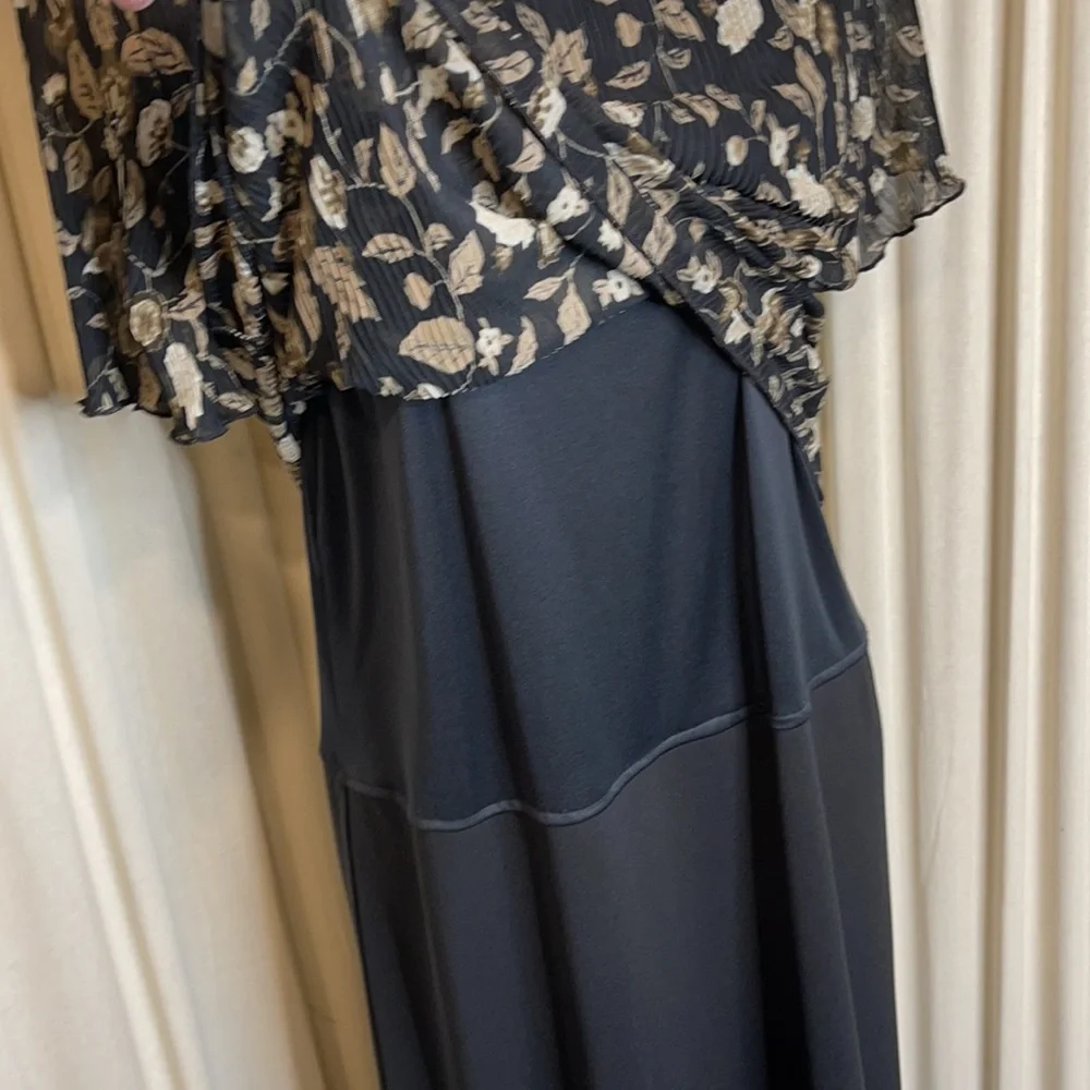 VINTAGE- HELENE BLAKE FLORAL MAXI DRESS SIZE 14 - Picture 5 of 12